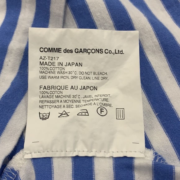 COPY - Comme Des Garçons Play Striped T-shirt - Picture 5 of 8